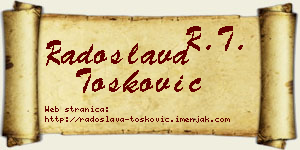 Radoslava Tošković vizit kartica